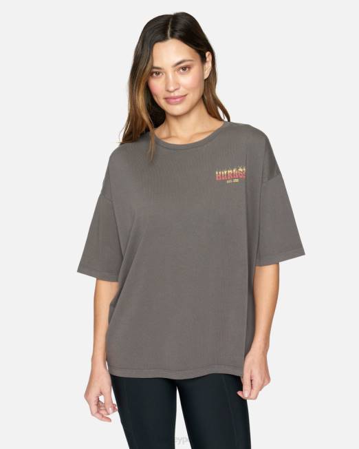 mujer Hurley negro camiseta de novio de sol ardiente ropa 8L2D551