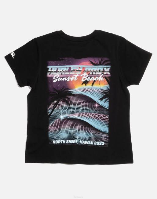 mujer Hurley negro camiseta wsl pro manga corta mujer ropa 8L2D565