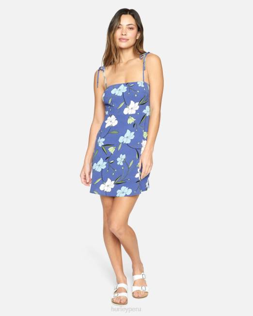 mujer Hurley azul oscuro mini vestido de amapola ropa 8L2D590