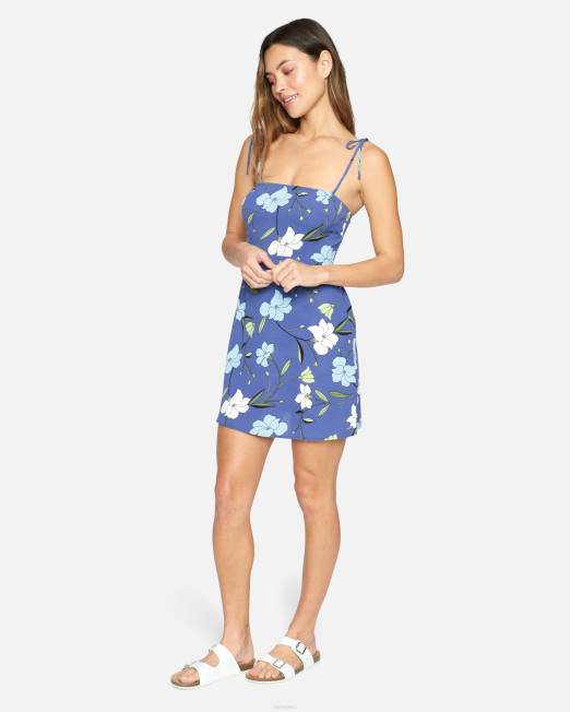 mujer Hurley azul oscuro mini vestido de amapola ropa 8L2D590