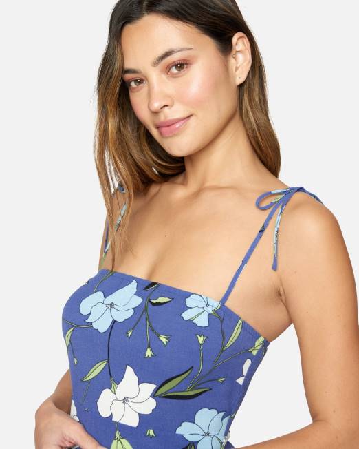 mujer Hurley azul oscuro mini vestido de amapola ropa 8L2D590