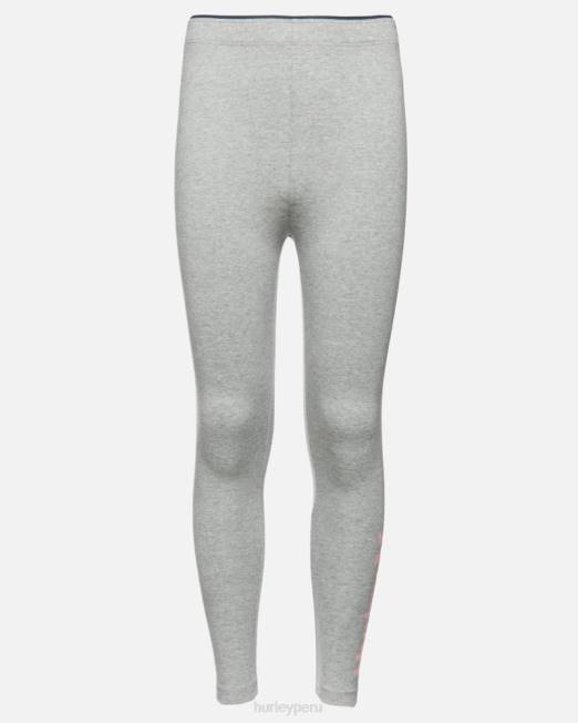niños Hurley brezo gris oscuro leggings con cintura oculta ropa 8L2D618