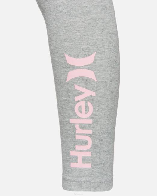 niños Hurley brezo gris oscuro leggings con cintura oculta ropa 8L2D618