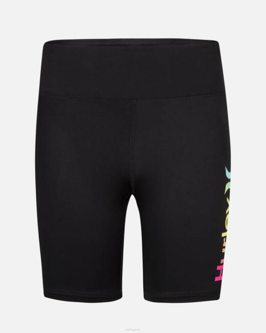 niños Hurley negro pantalones cortos de bicicleta activos para la playa ropa 8L2D617
