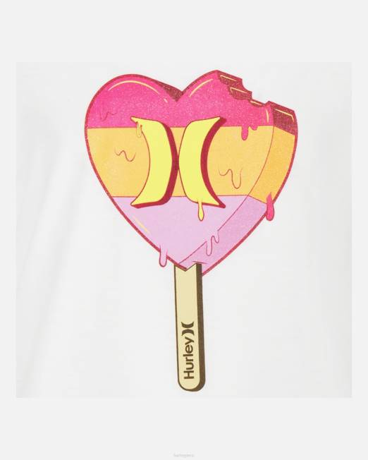niños Hurley blanco camiseta amor al primer bocado ropa 8L2D616