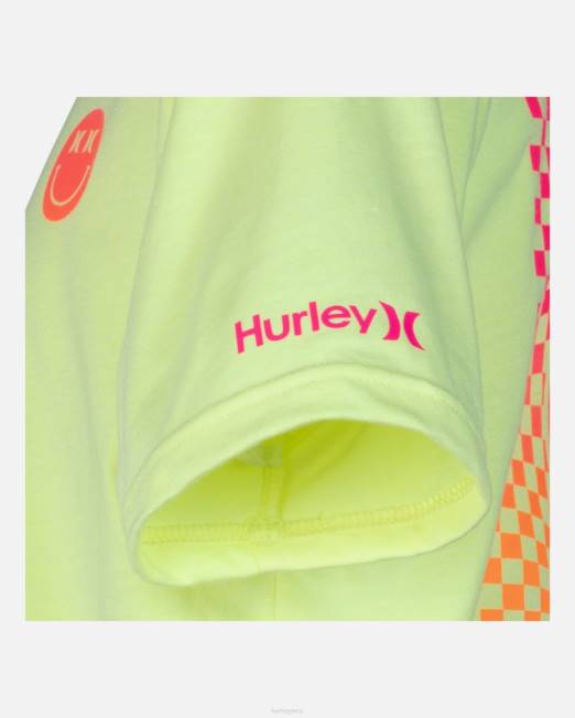 niños Hurley brezo con toque de limón camiseta a cuadros sonriente ropa 8L2D609